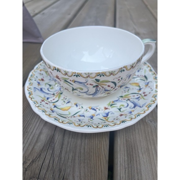 Vintage Gien Tuscany Tea Cup & Saucer  Western France - Picture 9 of 15